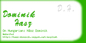 dominik hasz business card